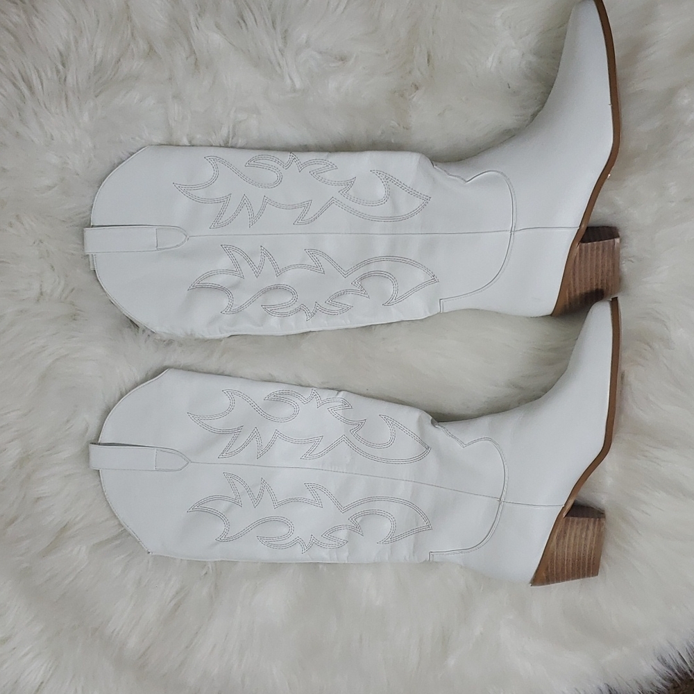 NEW Billini Urson White Cowboy Boots Size 9 - Picture 5 of 10